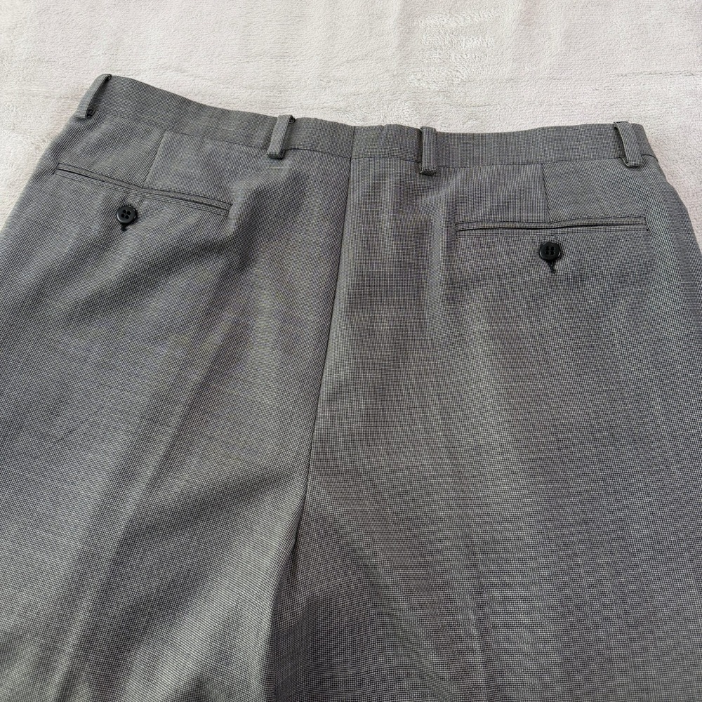 Zanella Alter Mens 36x30 Gray Wool Pleated Dress Pants Made in Italy Classic EUC - Picture 3 of 11